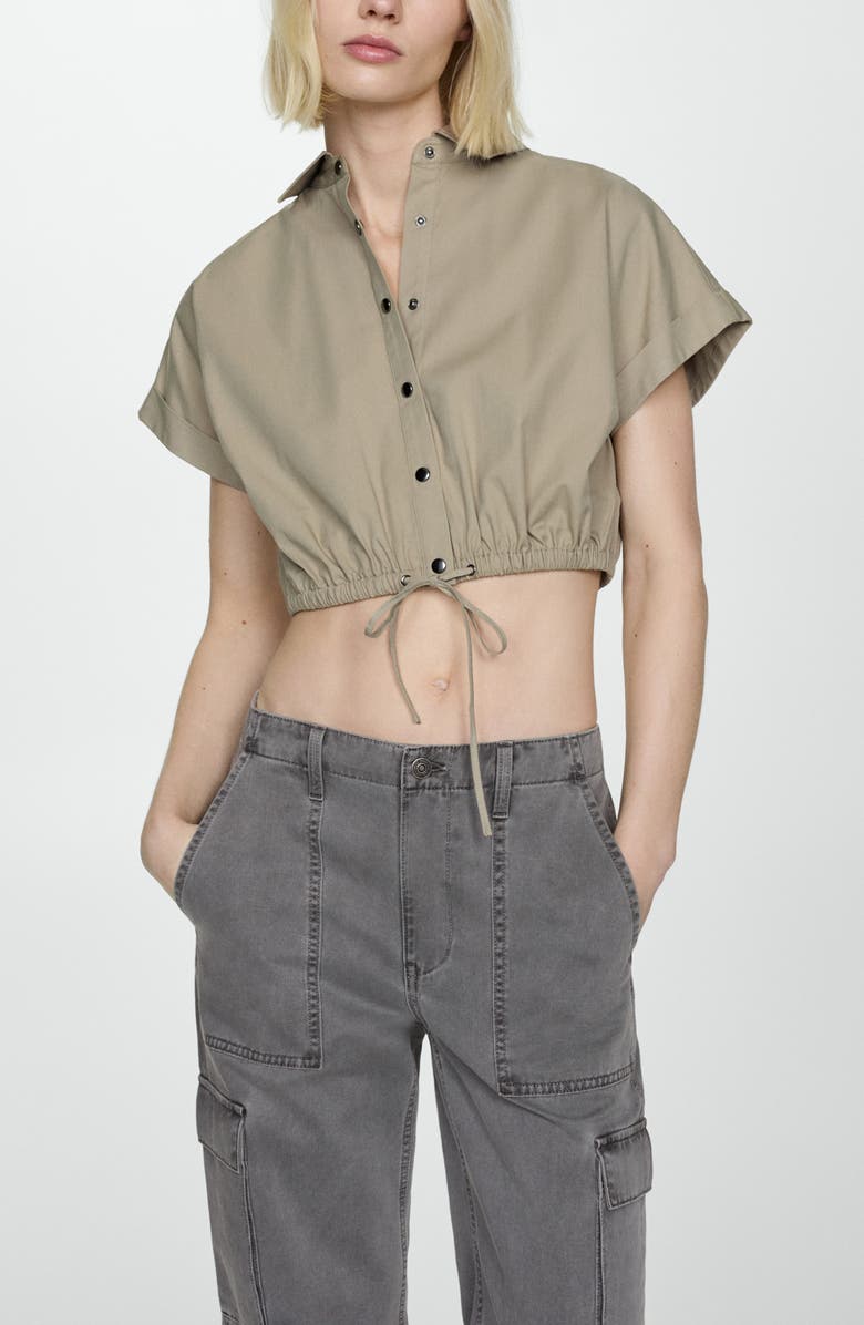 MANGO Straight Leg Cargo Jeans, Alternate, color, 