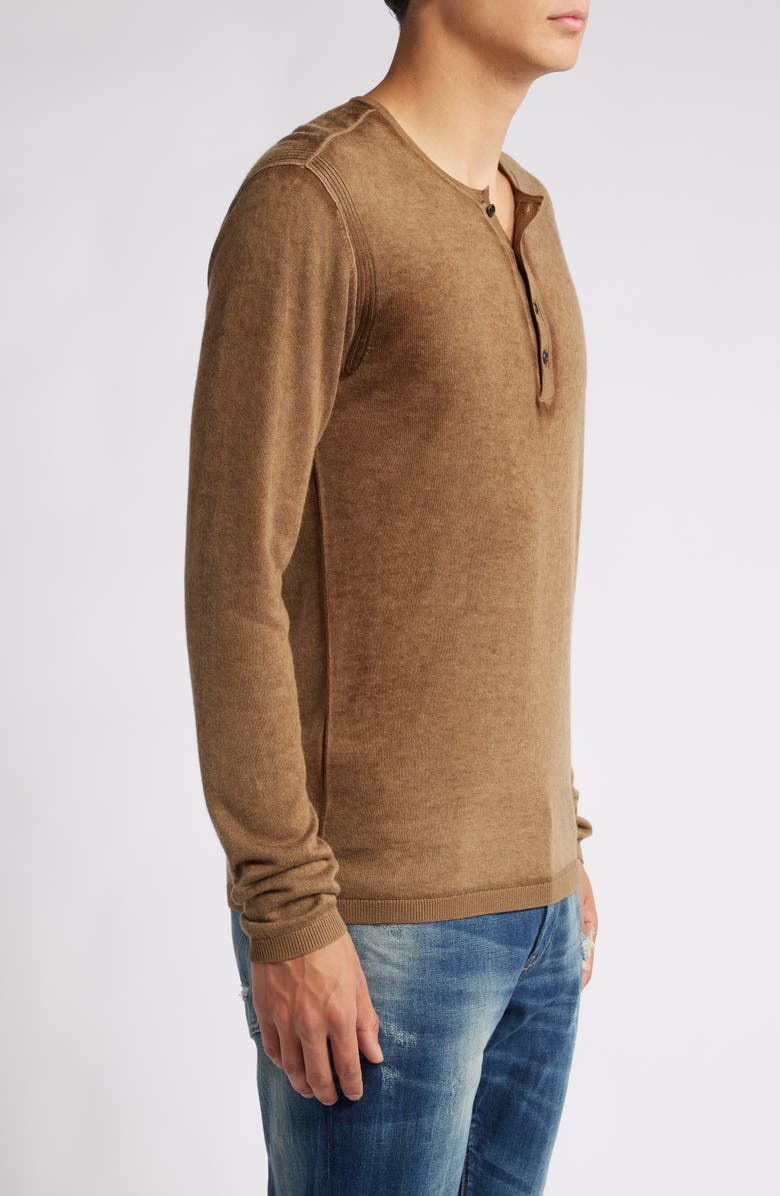 John Varvatos Christie Silk & Cashmere Henley Sweater, Alternate, color, 