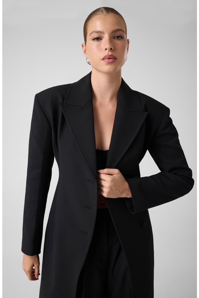 Longline Structured Coat, Alternate, color, JBLACK-BLACK