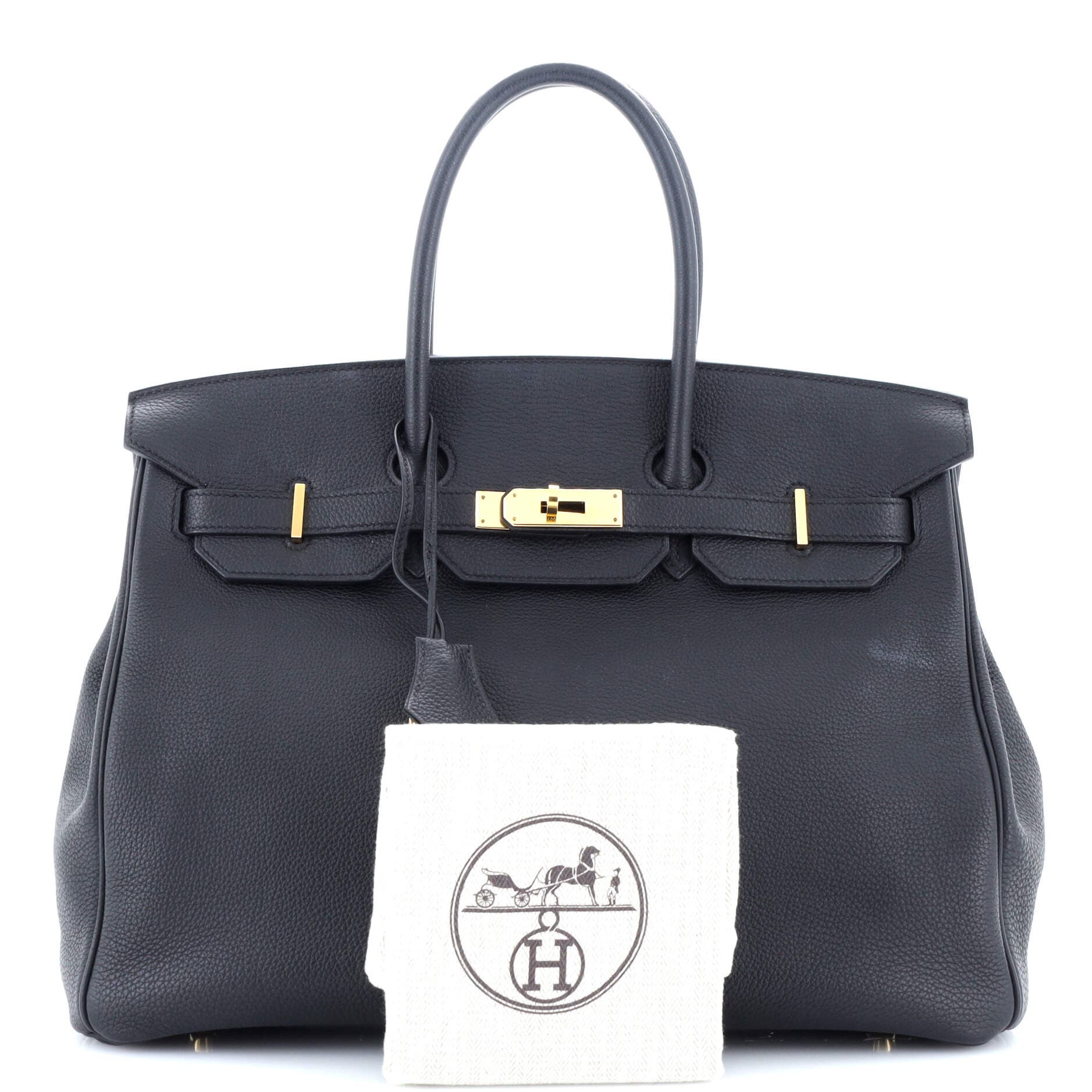 Pre-Owned Hermes Birkin Handbag Black Togo with Gold Hardware 35, Alternate, color, 