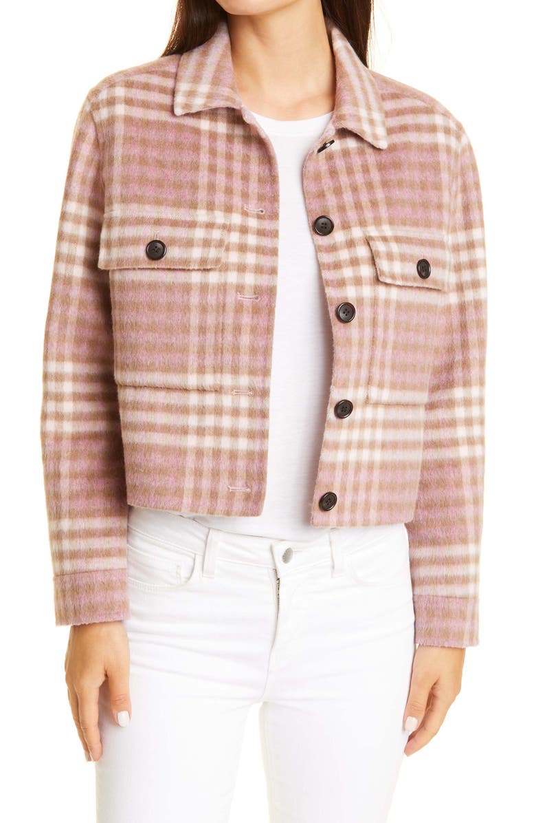 Rails Steffi Plaid Wool Blend Trucker Jacket, Main, color, 