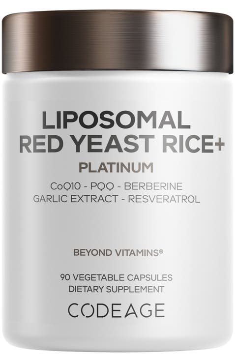 Liposomal Red Yeast Rice Platinum, CoQ10, Berberine, Garlic, Grape Seed