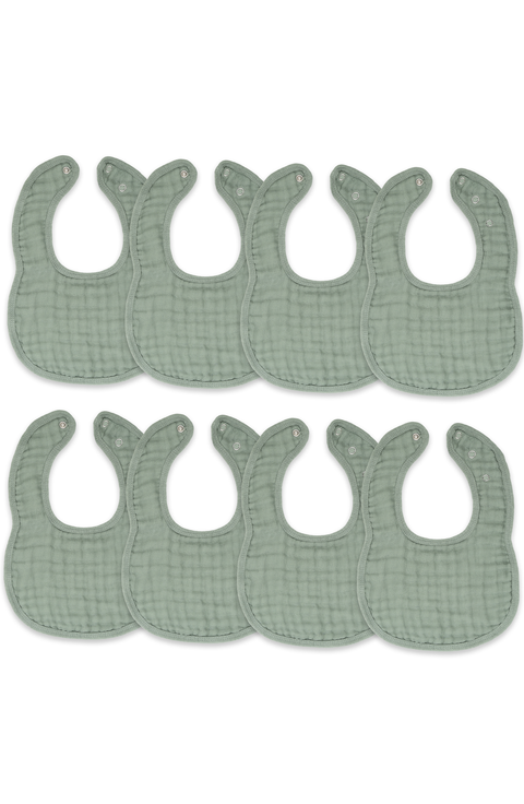 Muslin Bibs - Pack of 8