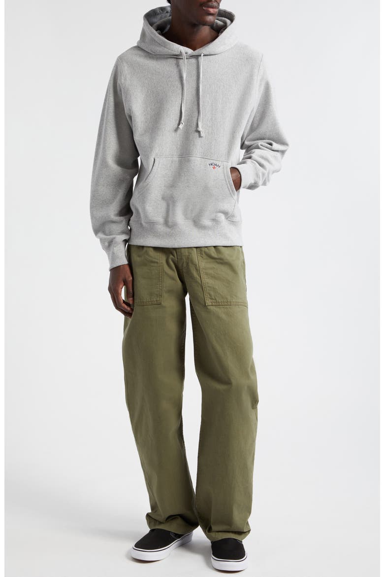 Pleated Cotton Twill Utility Pants, Alternate, color, ARMY GREEN