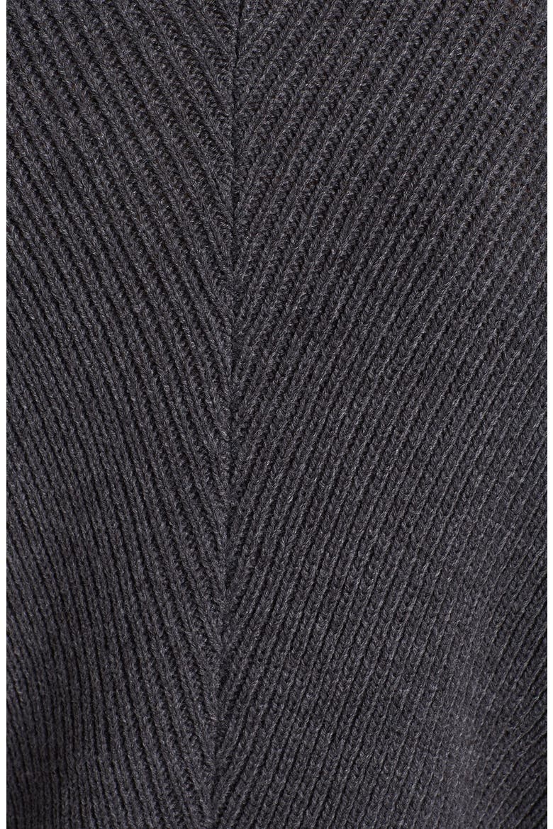 Slouchy Ribbed Tunic, Alternate, color, HEATHER CHARCOAL