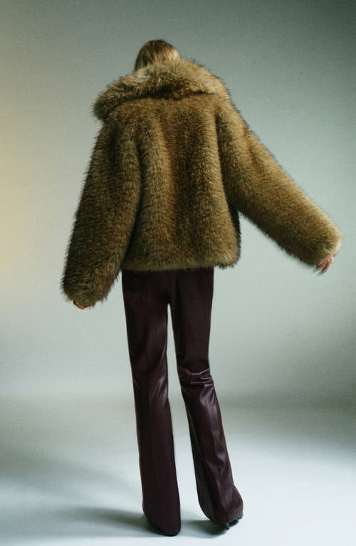 Mango Slim Fit Faux Leather Flare Pants In Black