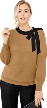 Jessica London Tie-Neck Sweater