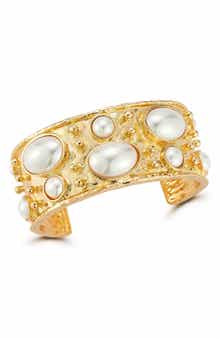 SPHERA MILANO Faux Pearl Cuff Bracelet