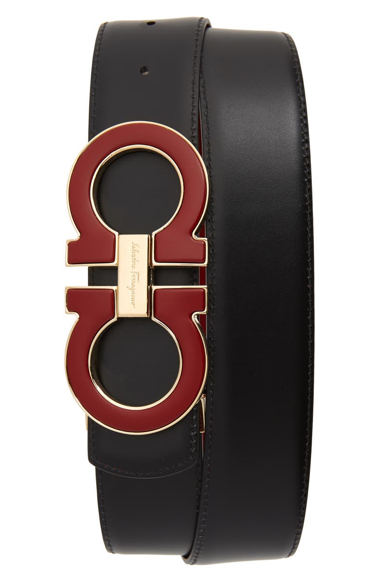 FERRAGAMO Reversible Leather Belt, Alternate, color,