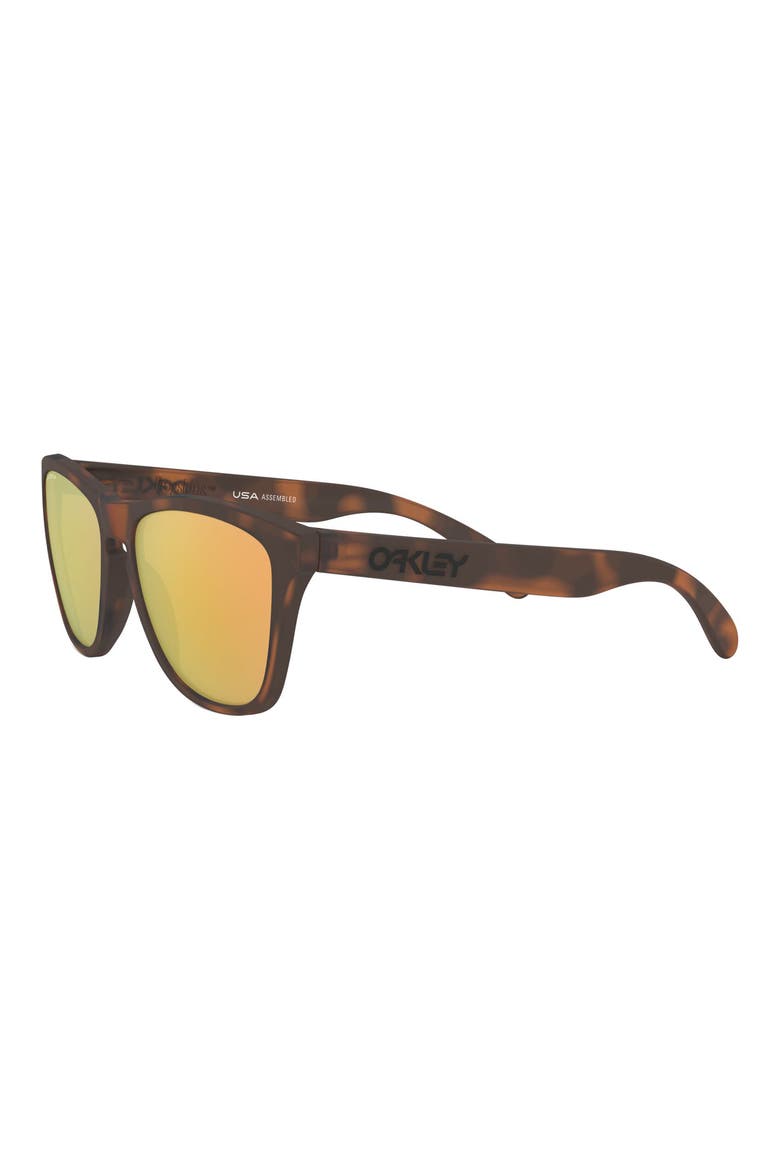 55mm Polarized Square Sunglasses, Alternate, color, MATTE BROWN TORTOISE ROSE GOLD