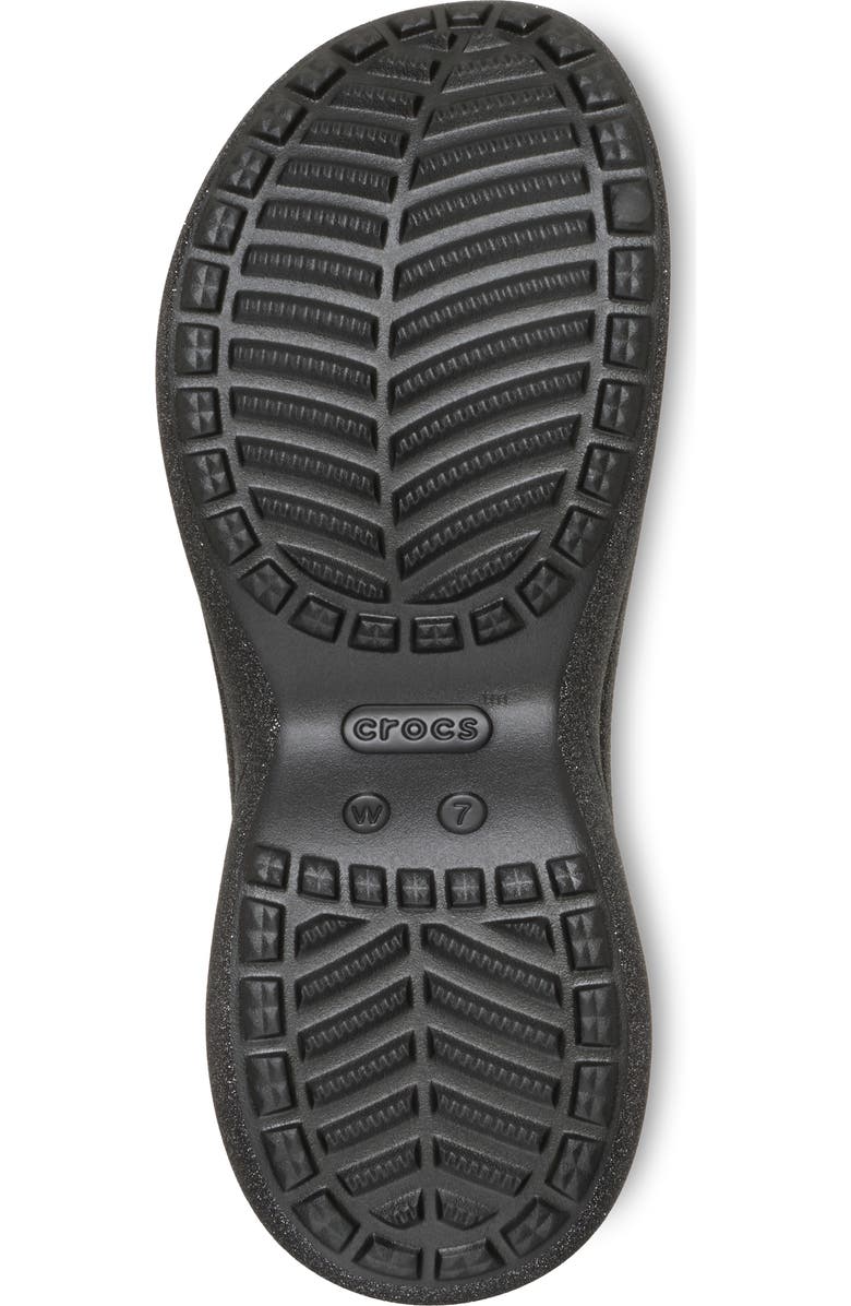CROCS Bae Glitter Slide Sandal, Alternate, color, Black