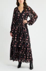 Chelsea28 Tiered Long Sleeve Maxi Dress