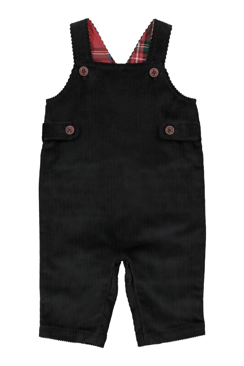 Baby Dapper Overall Set, Infant, Alternate, color, Red Holiday Tartan Black Set
