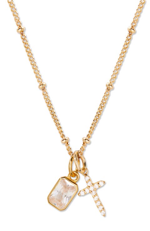 Josephine Cross & Birthday Pendant Necklace