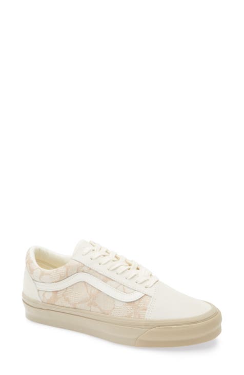 Cream coloured vans best sale