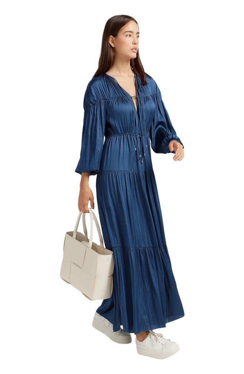 Belle & Bloom Window Seat Tiered Maxi Dress, Alternate, color, Blue