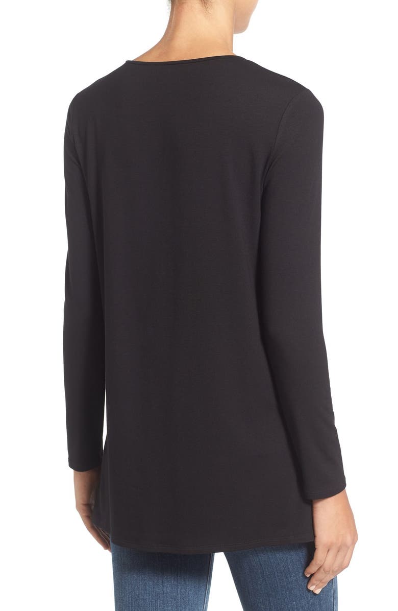 Eileen Fisher Crewneck Long Sleeve Jersey Tee, Alternate, color, 