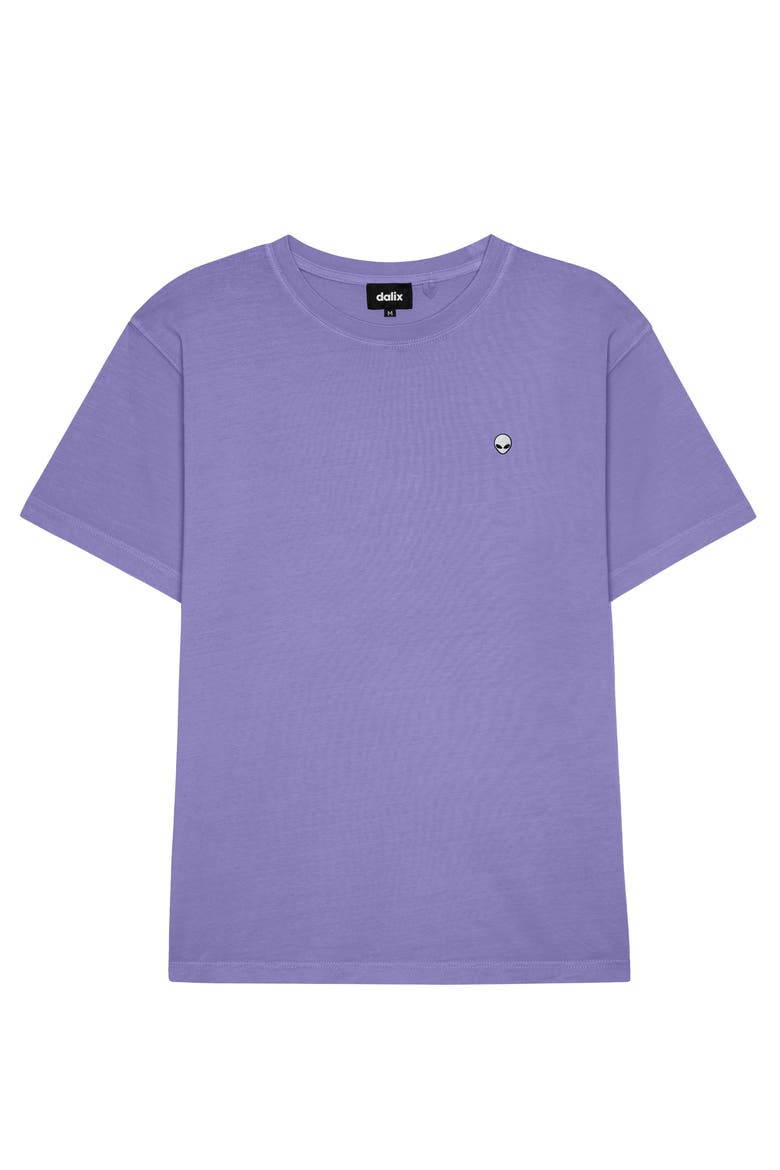 Mens Lil Alien Midweight Garment Dye Tee, Main, color, Purple Haze