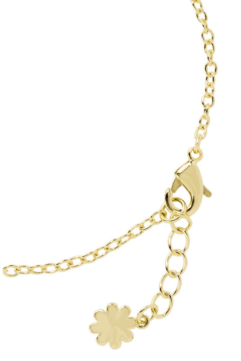 Medallion & Cubic Zirconia Cross Charm Bracelet, Alternate, color, GOLD
