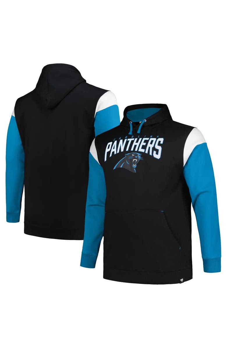 PROFILE Men's Profile Black Carolina Panthers Big & Tall Trench Battle Pullover Hoodie, Alternate, color, 