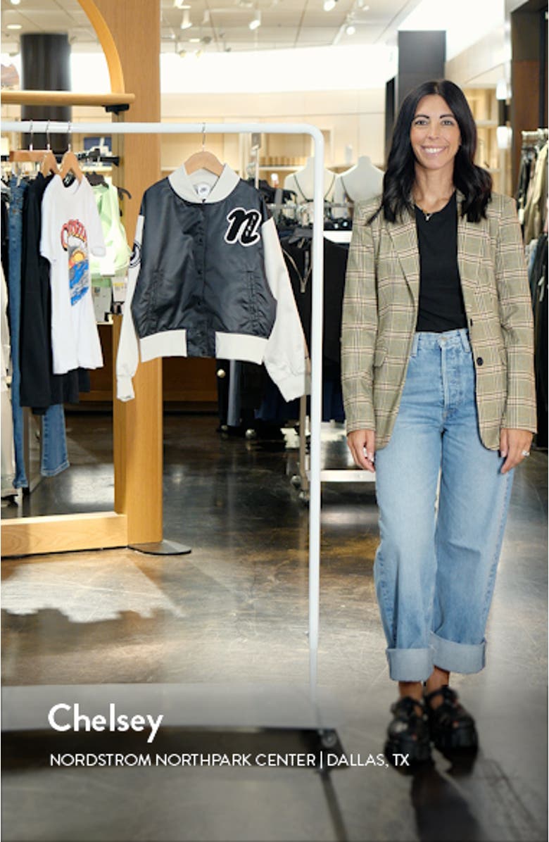 Kids' Sportswear Satin Varsity Jacket, sales video thumbnail