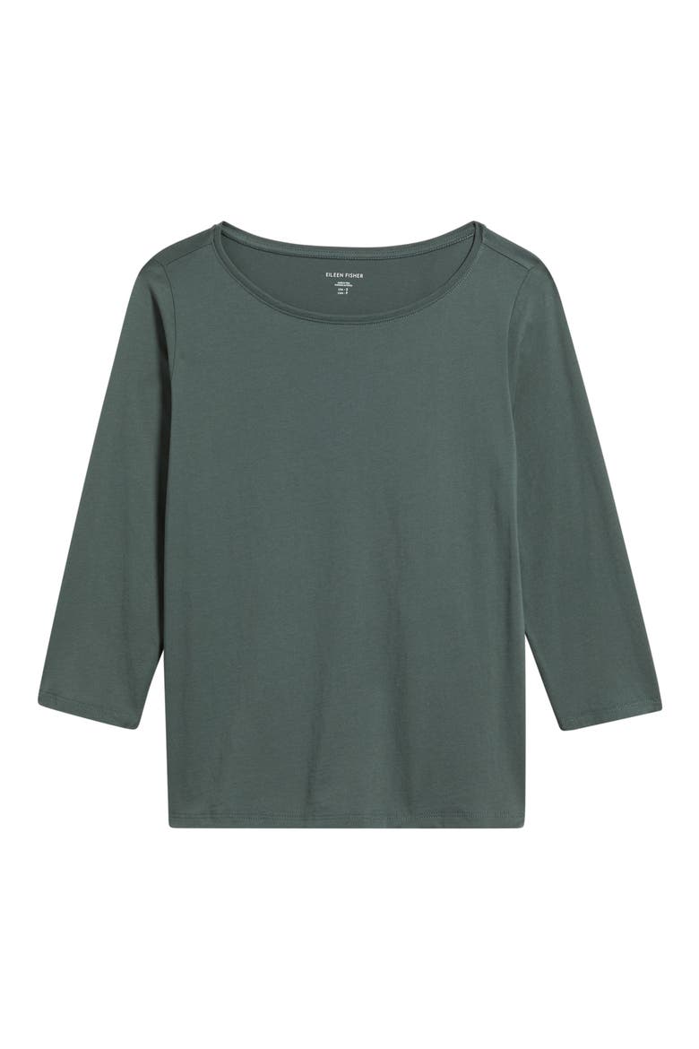 Bateau Neck Jersey Top, Alternate, color, EVERGLADE