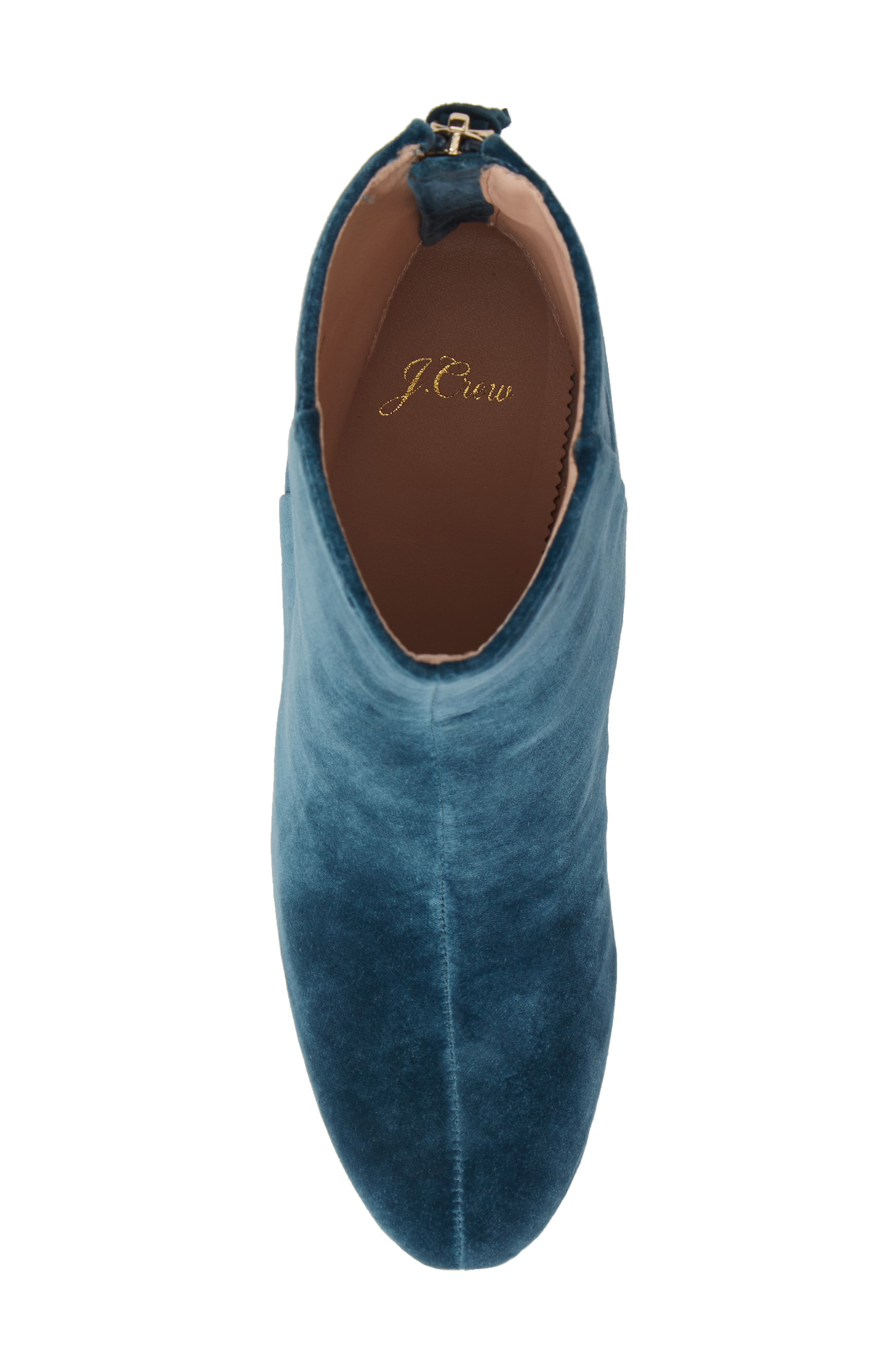 J.Crew Sadie Velvet Ankle Bootie, Alternate, color, 