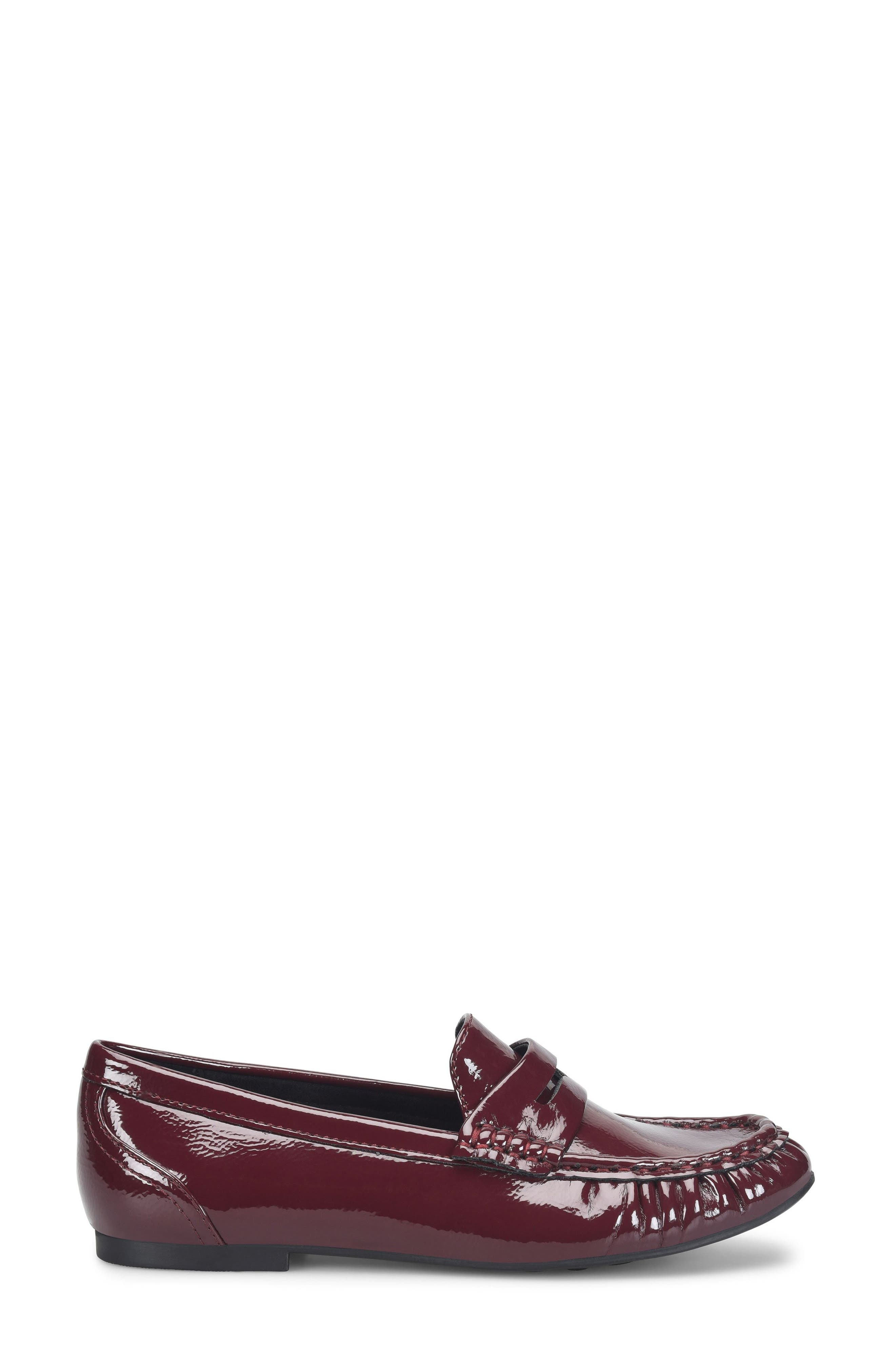 Lyra Penny Loafer, Alternate, color, BURGUNDY PATENT