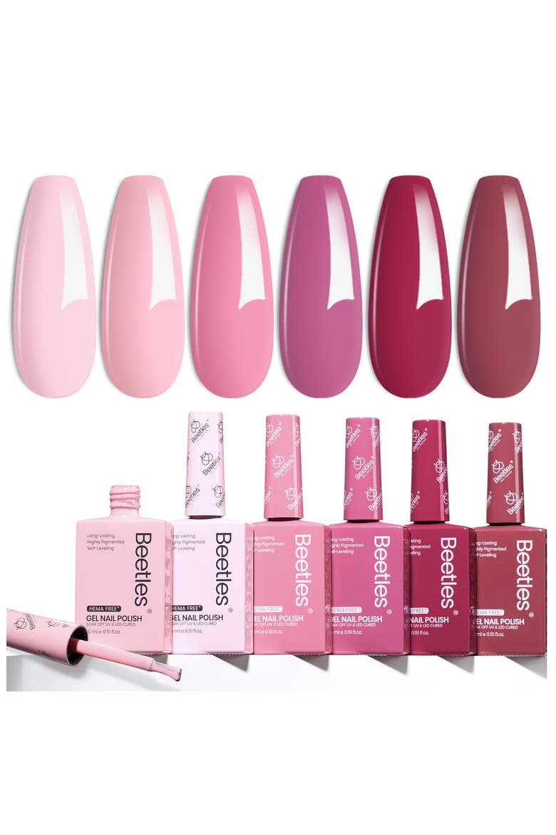 Romantic Blush Gel Polish Set 6 Colors, Main, color, Nude Pink