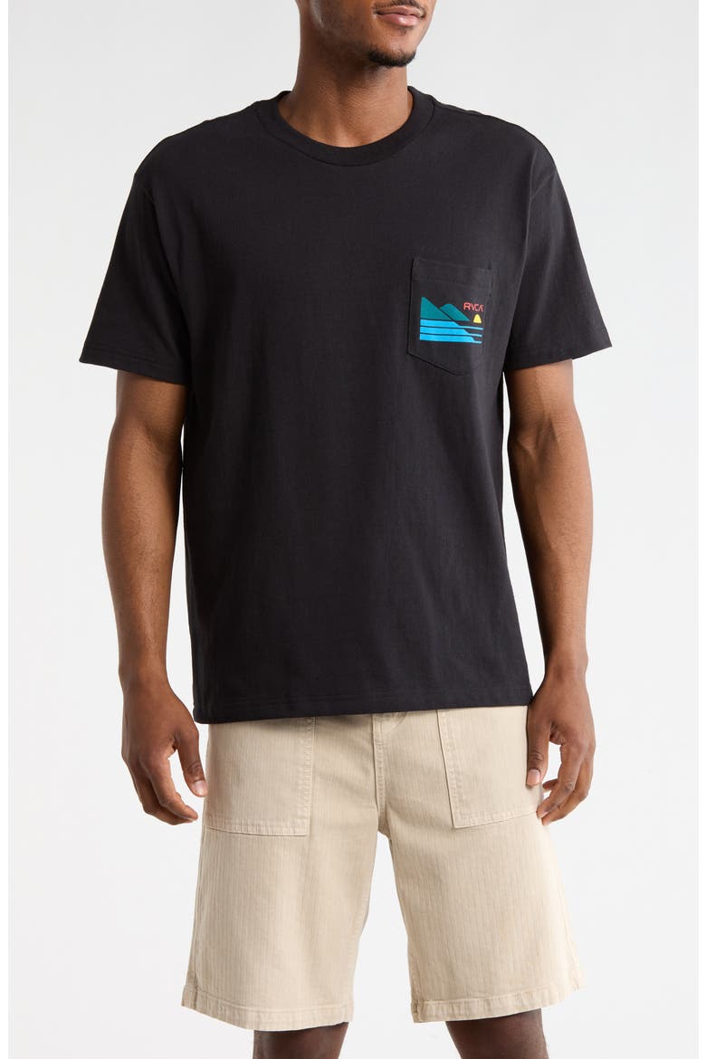 Cliff Sets Pocket Graphic T-Shirt, Main, color, BLACK