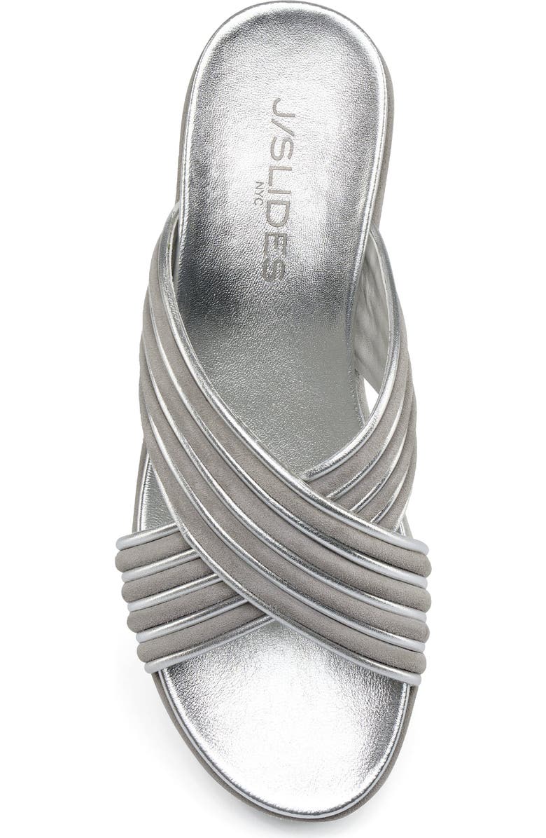 JSlides Footwear Quiana Sandal, Alternate, color, Grey Silver