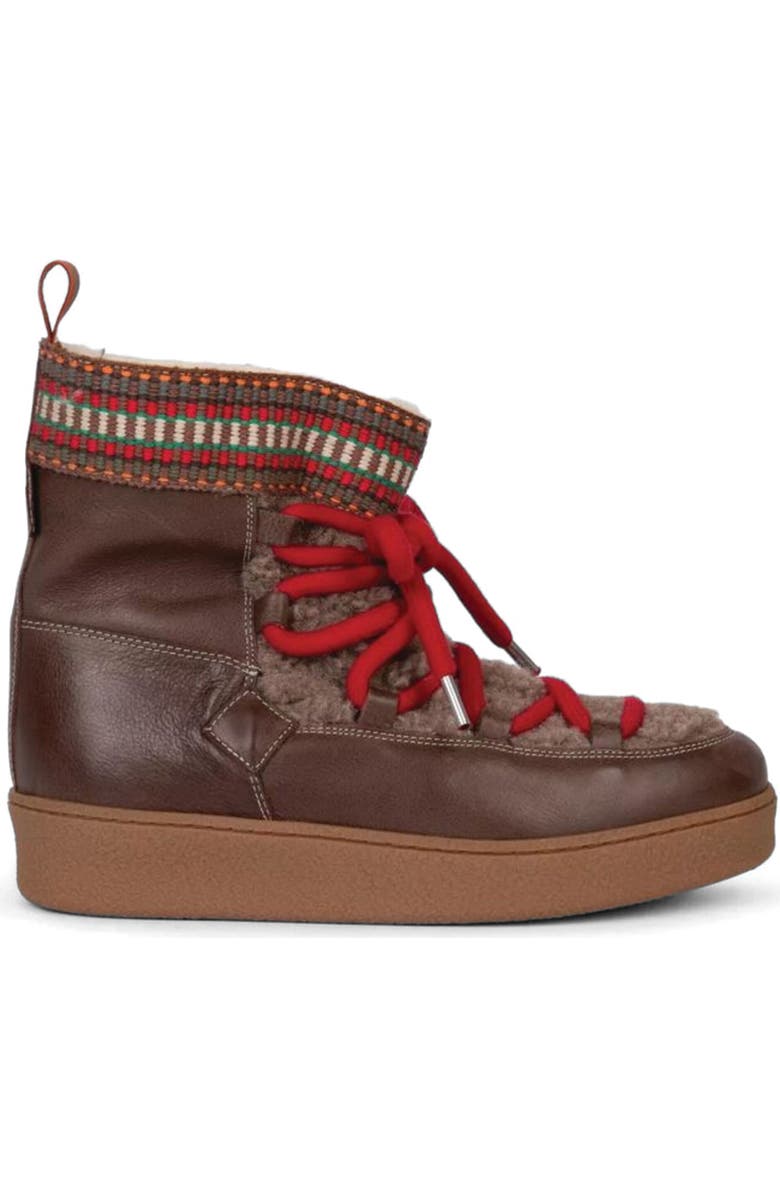 Penelope Chilvers Cosmos Genuine Shearling Lined Boot, Alternate, color, Dark Brown/ Multi