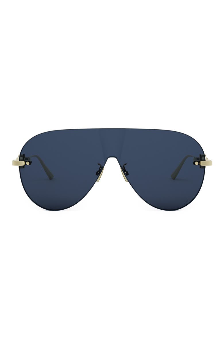 CD Chain M2U Rimless Pilot Sunglasses, Main, color, SHINY GOLD DH / BLUE