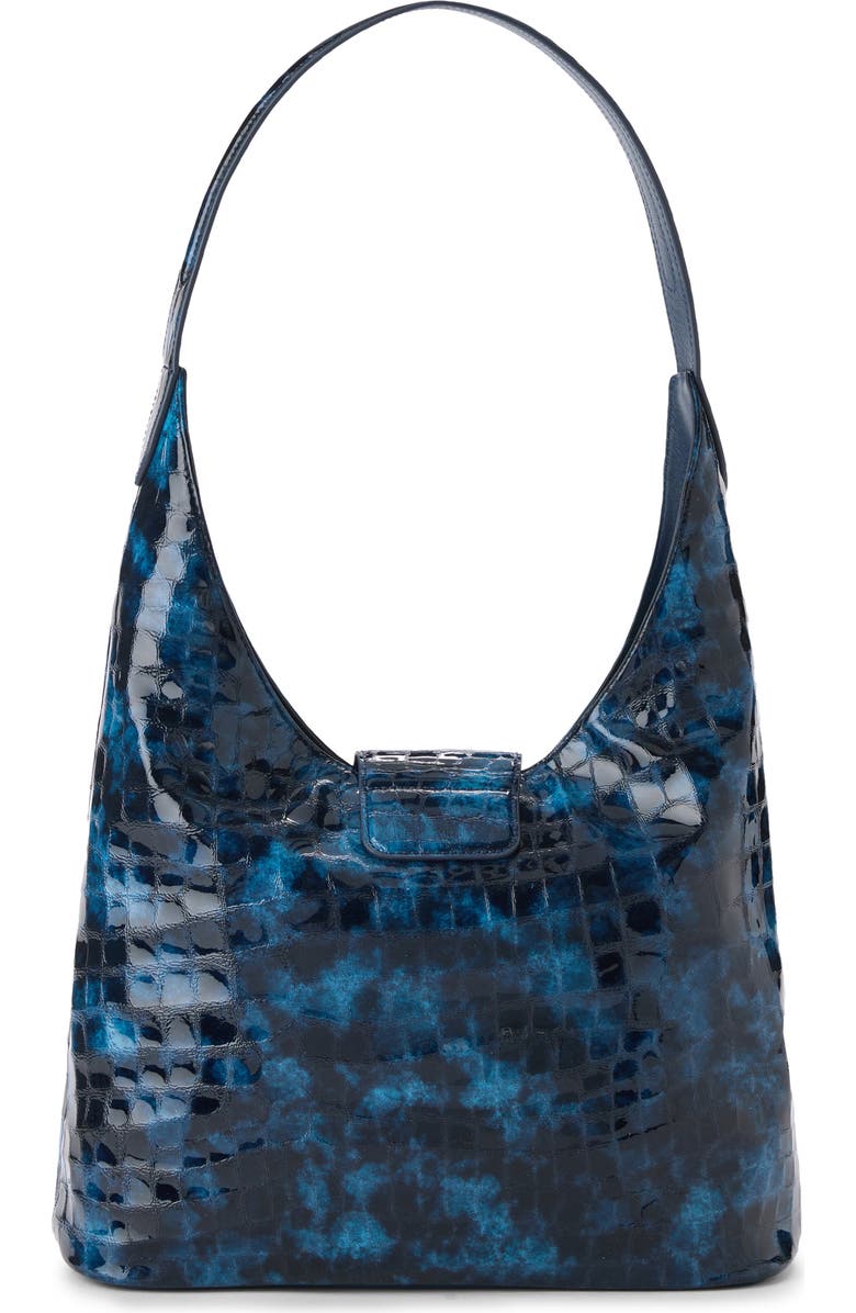 Brahmin Gwynne Croc Embossed Leather Shoulder Bag, Alternate, color, Ultramarine