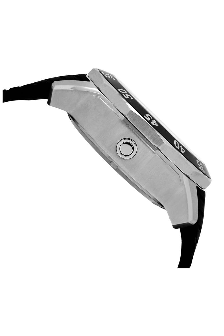Scuba Dragon Professional Silicone Strap Watch, Alternate, color, SILVER