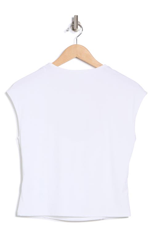 Elodie Double Lined Square Neck T-shirt In Off White