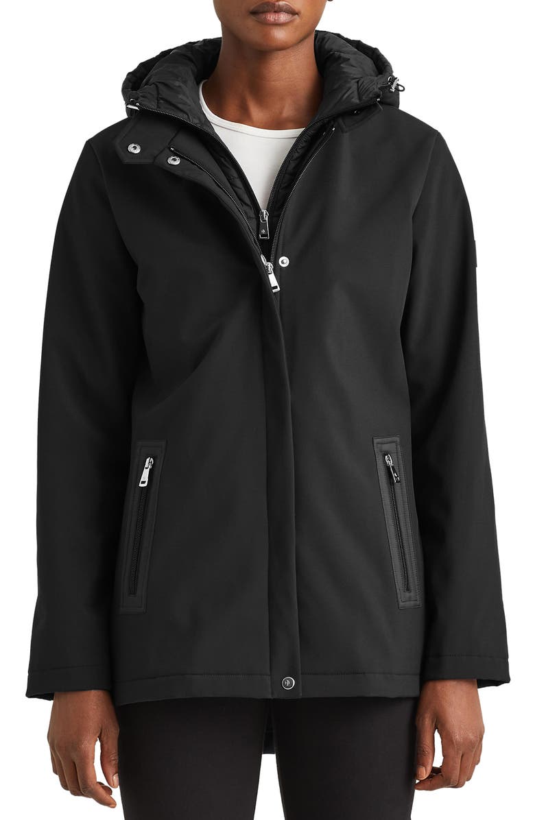 Lauren Ralph Lauren Hooded Rain Jacket, Main, color, 