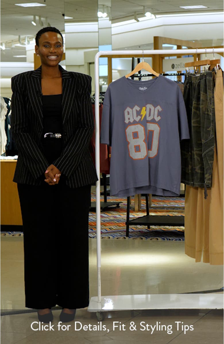 AC/DC Back in Black '80 Tour Graphic T-Shirt, sales video thumbnail