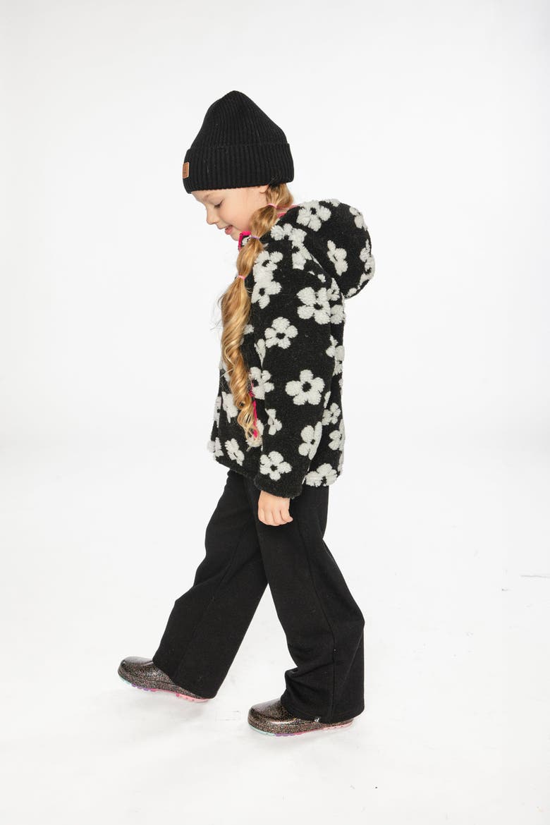 Reversible Fleece Technical Fabric Mid-Season Jacket, Alternate, color, Black Printed Flowers and Pink