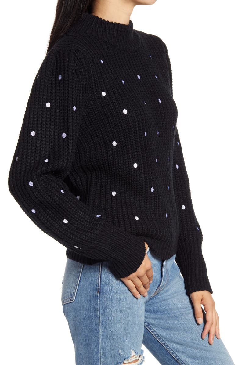 English Factory Polka Dot Sweater, Alternate, color,
