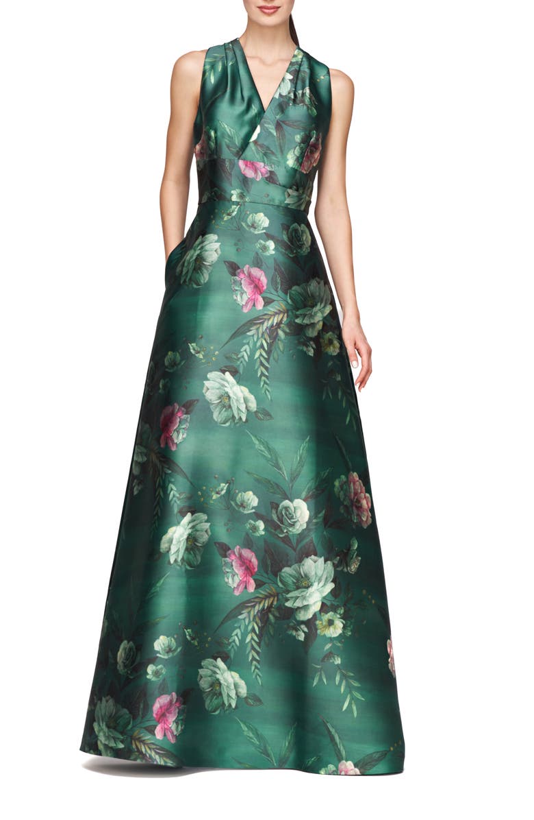 Kay Unger Rosalind Gown, Main, color, Light Emerald