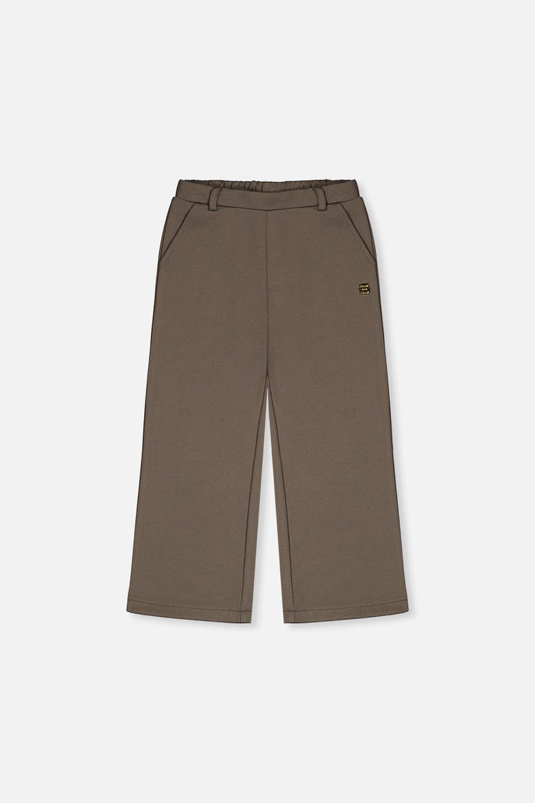 Gabardine Elastic Waist Flare Pants, Main, color, Sage Print Green