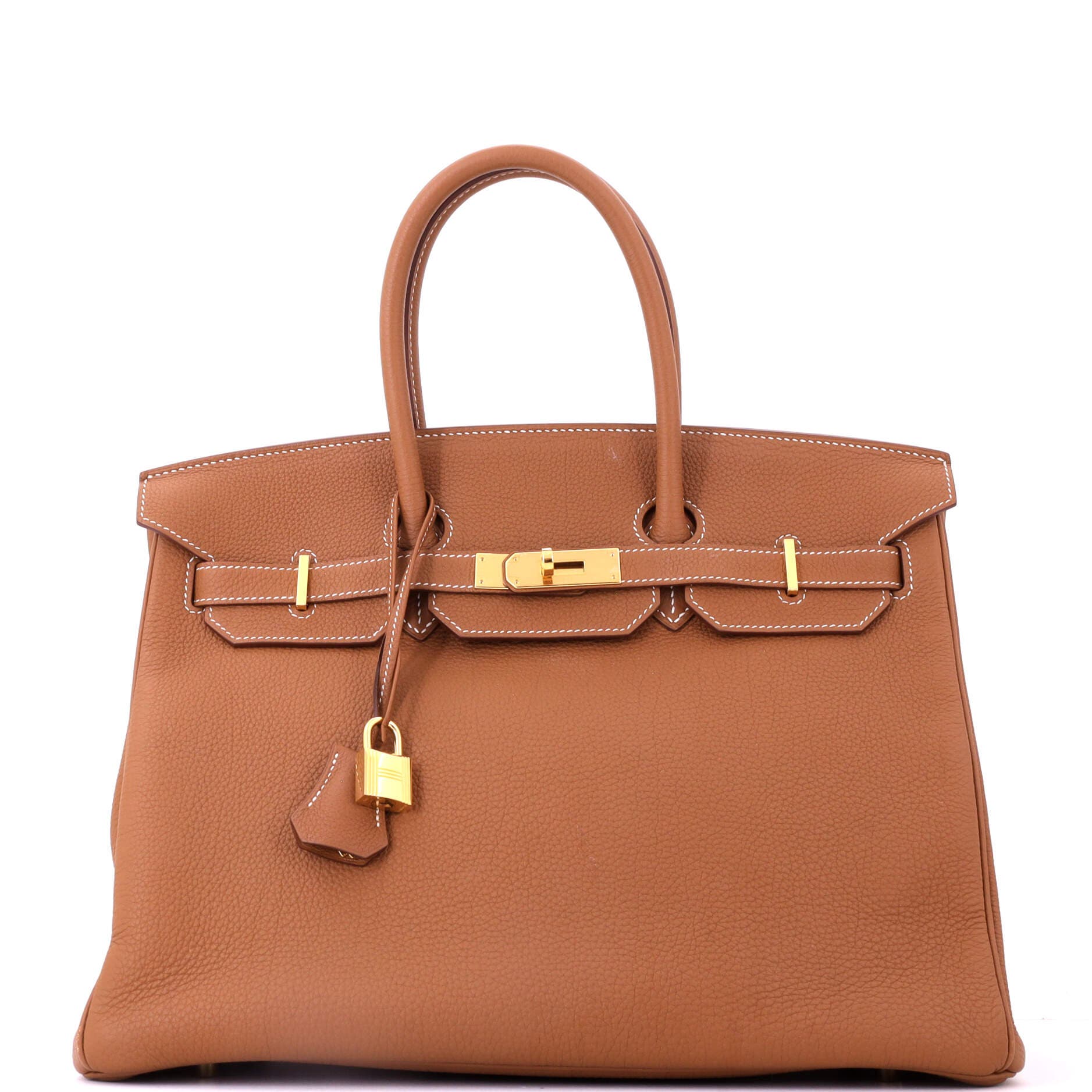 Birkin Handbag Brown Togo with Gold Hardware 35, Main, color, Metallic Gold