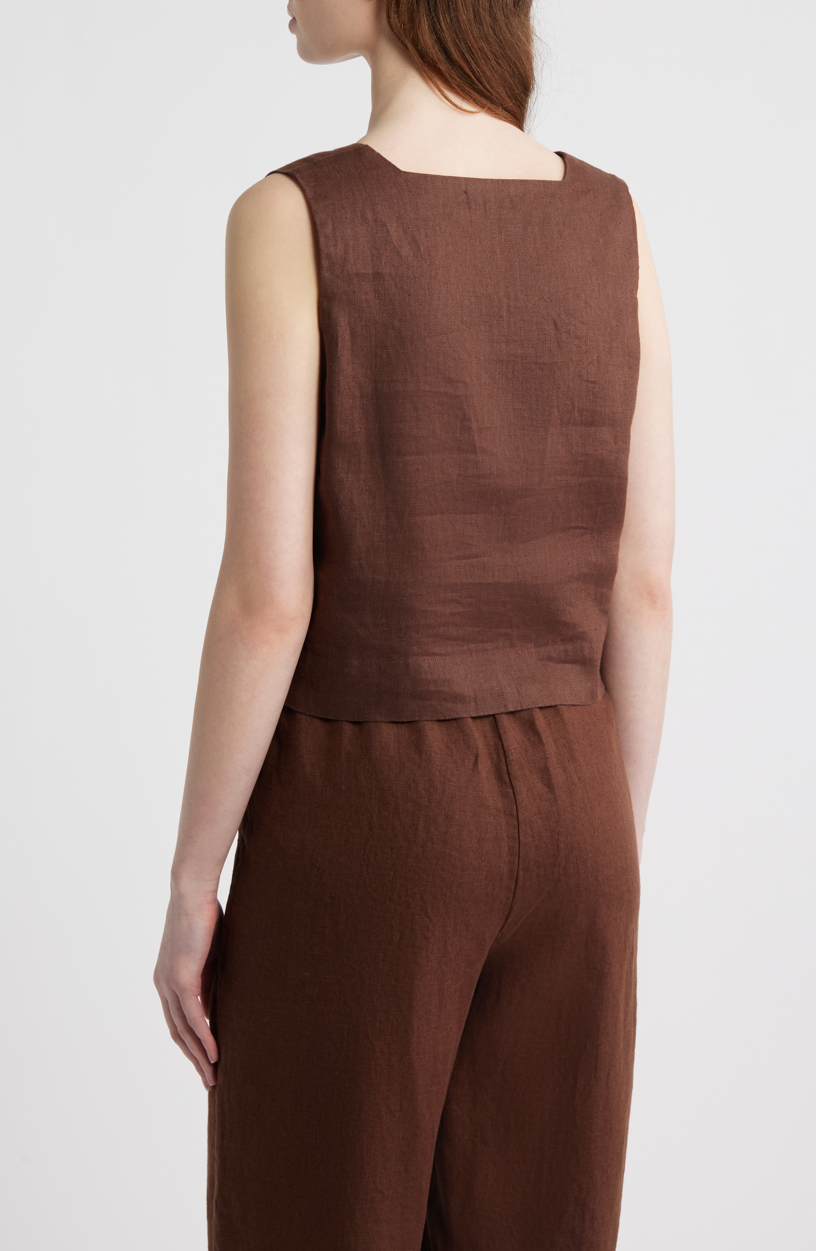 Akira Square Neck Linen Top - image 2