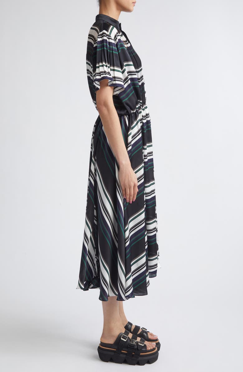 Sacai Pattern Mix Dress, Alternate, color, White Multi