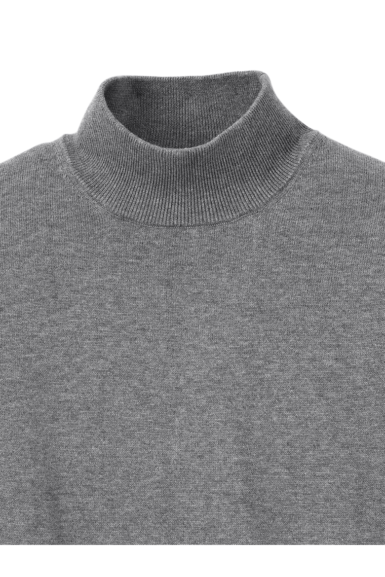 Supima Cotton Mock Neck Sweater, Alternate, color, Medium Grey