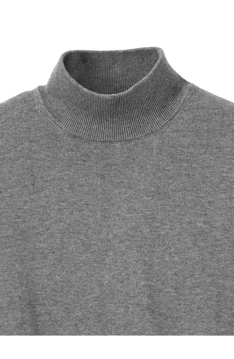 Paul Fredrick Supima Cotton Mock Neck Sweater, Alternate, color, Medium Grey