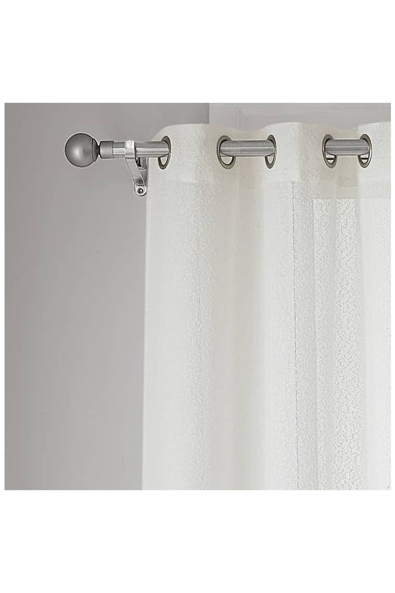 Set of 4 Sheer Curtain Panels, Alternate, color, WHITE