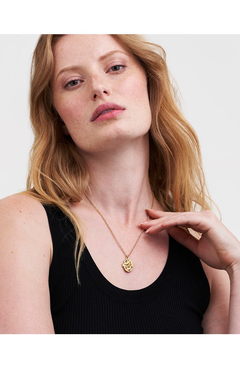 Fable England Robin & Blackberry Gold Locket Chain Necklace, Alternate, color, Gold