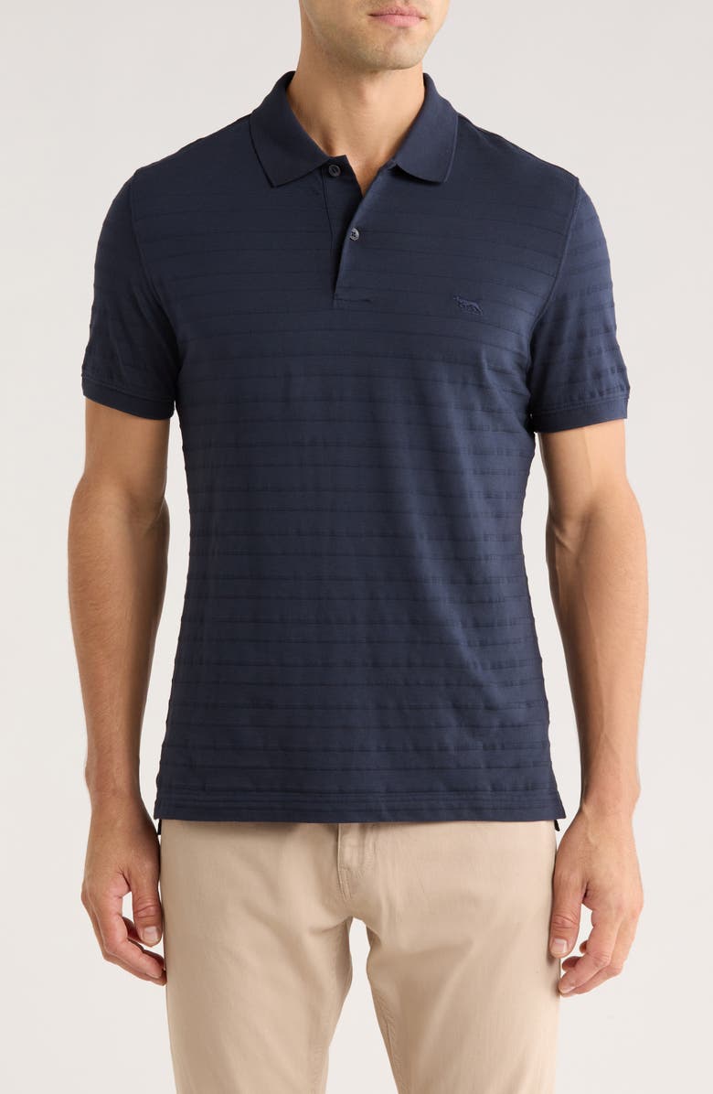 Rodd & Gunn Martains Bay Stripe Cotton Polo, Main, color, Midnight